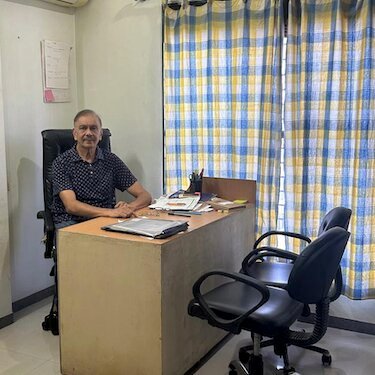 Pragnesh Mehta seated in his counseling room